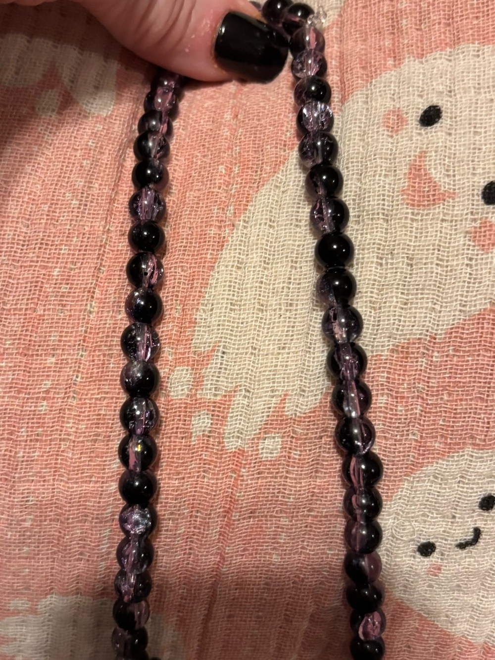 Purple Beaded Necklace - Classic Women Jewelry handmade amyethist crystal